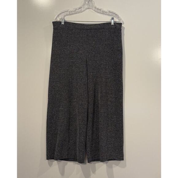 Ann Taylor Gray Wide Leg Crop Pull On Pants Womens Size Large (1755) - Picture 1 of 4
